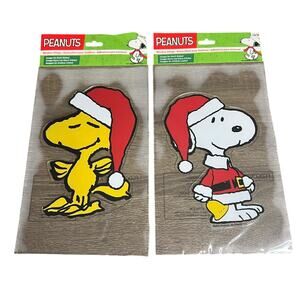Peanuts Christmas‎ Gel Window Jelz Clings Two Sides Snoopy & Woodstock 2011